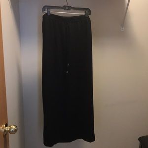 Long black flowing skirt